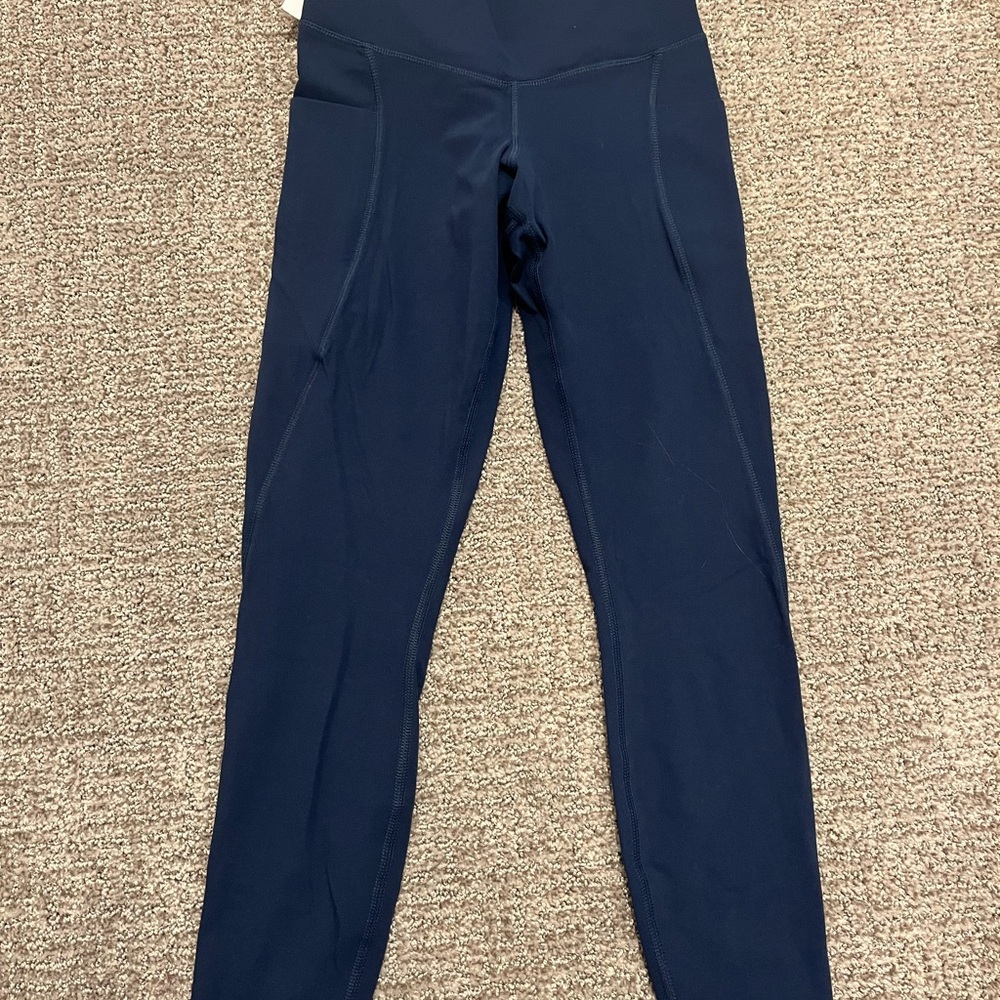 Navy Blue High-Waisted Leggings
